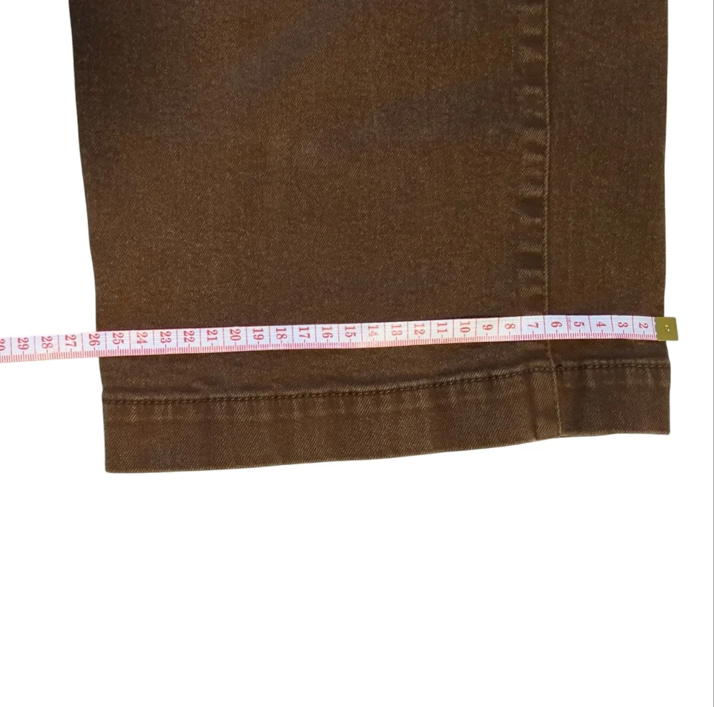 OAK + FORT Wide Leg Brown Jeans - medium 98% cotton - Picture 8 of 11